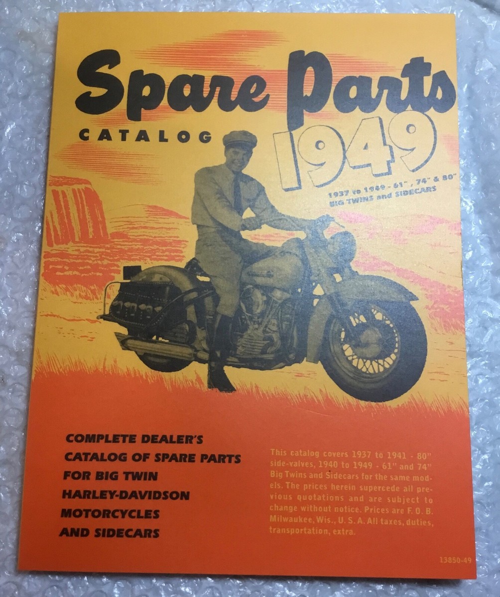 Harley-Davidson 1930-1949 整備マニュアル Harley Parts Manual Catalog Book 1937 to 1949 Panhead Knucklehead