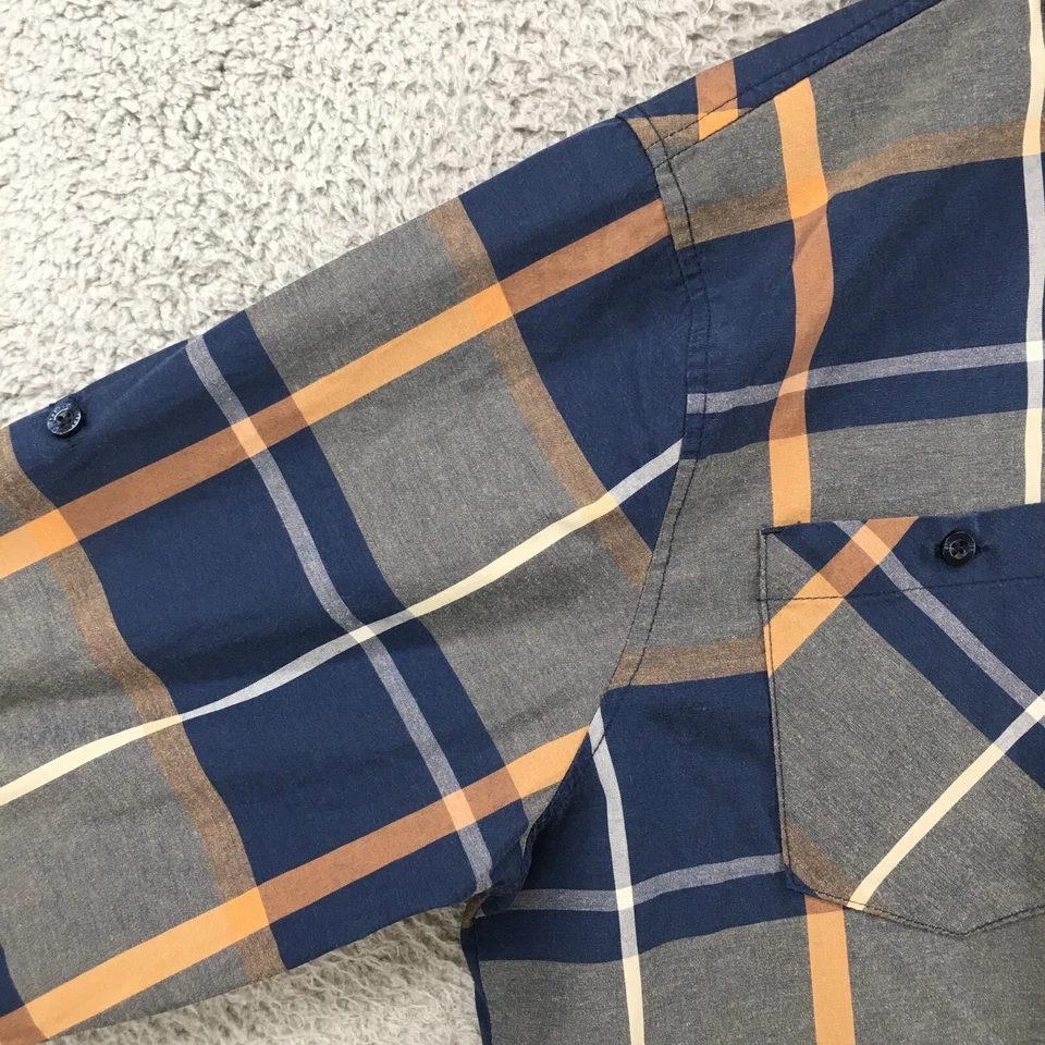 Camisa de franela manga larga Akademiks para hombre XL multicolor bolsillos a cuadros con botones Foto 4 de 4