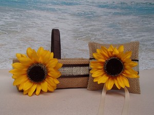 sunflower flower girl basket