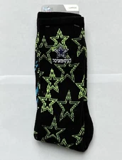 NFL Dallas Cowboys Neon Logo Repeat Socks Mens Size Large 8-13 Football