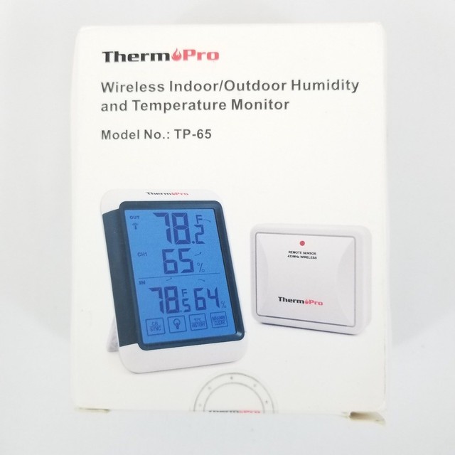 ThermoPro TP65 Indoor Outdoor Temperature and Humidity Monitor NEW | eBay