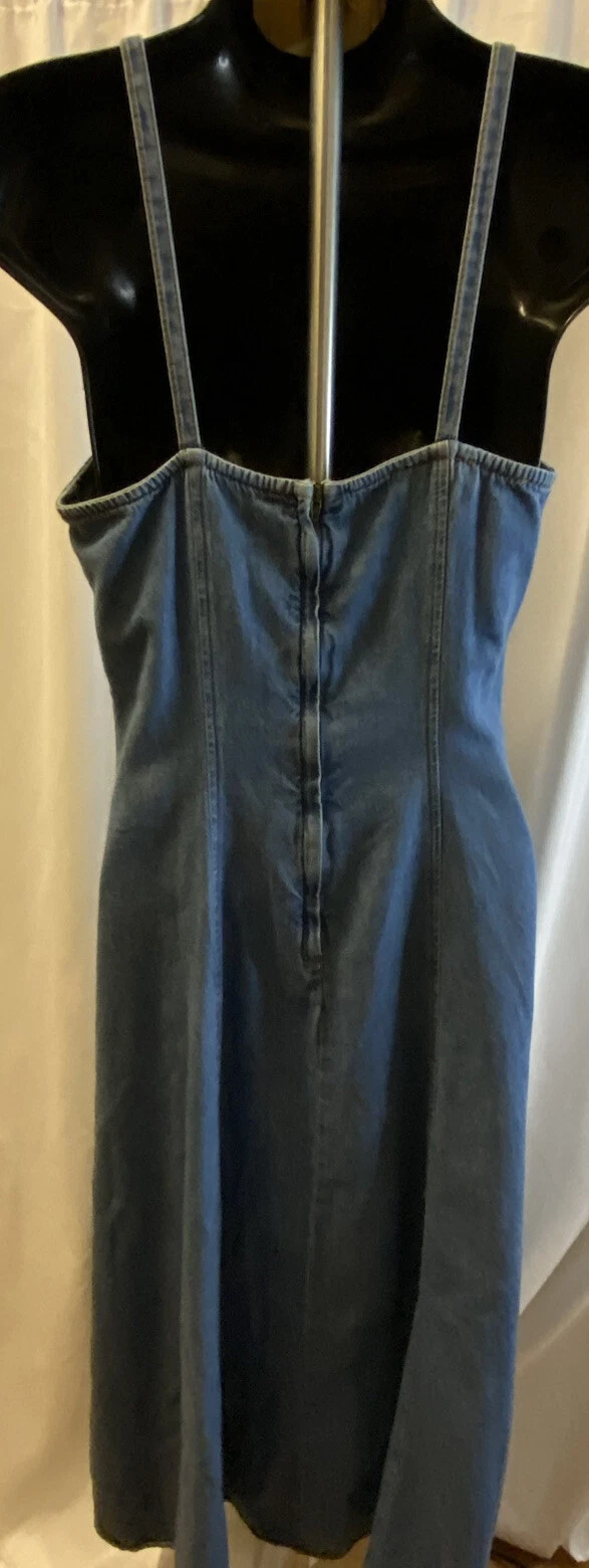 VETEMENTS Abito donna VB Exclusive taglia 7 8 con spalline in jeans made in USA