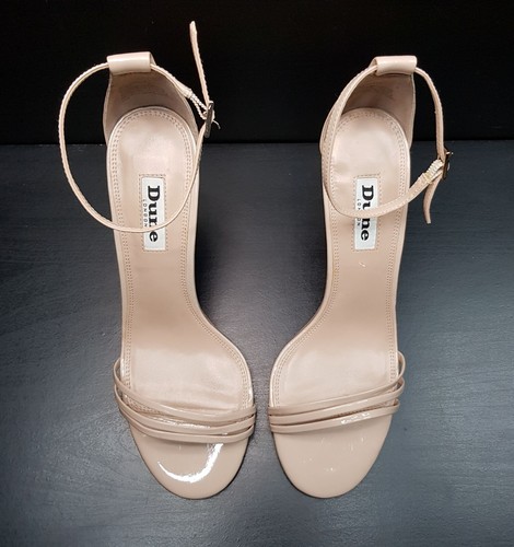 DUNE SIZE 4UK EUR37 WOMENS PINK PATENT LETHER STILETTO HEEL SLINGBACK SANDALS - Picture 11 of 24