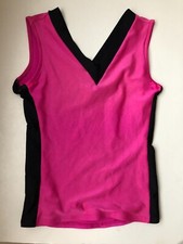 Adult medium stretchy nylon/lycra dance top lined front