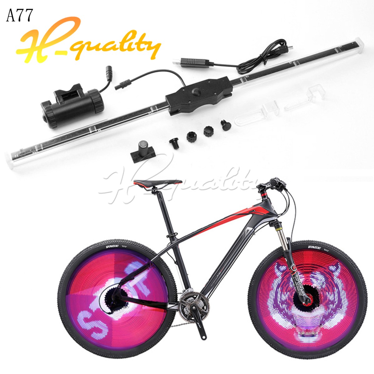 A02 14LED RGB Bicycle Wheel Spoke Light Waterproof Programmable