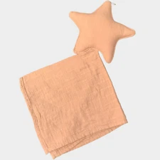 MUSHIE 100% Organic Cotton Muslin STAR Security Blanket Lovey New WITHOUT Tags