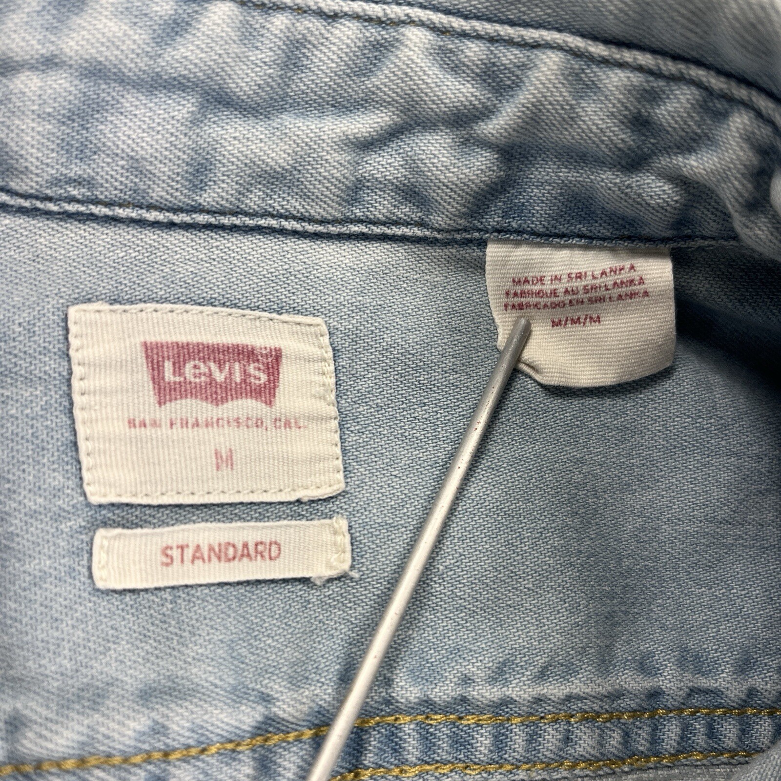 Levi’s Standard Men’s (M) Denim Vintage long sleeve button up, faded shirt