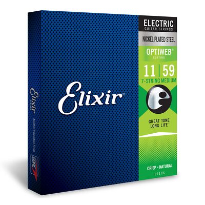 Elixir Strings  Electric Guitar Strings  Nickel Plated Steel with OPTIWE