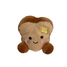 Aurora Palm Pals Buttery Toast Plush Stuffed Toy Small 4" Bread