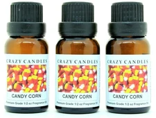 3 Candy Corn 1/2oz Premium Grade Scented Fragrance Oil Crazy Candles