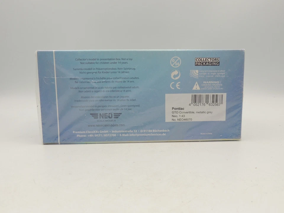 Neo Scale Models - Pontiac GTO Convertible - Gris Métallisé - 1/43 - Photo 4/4
