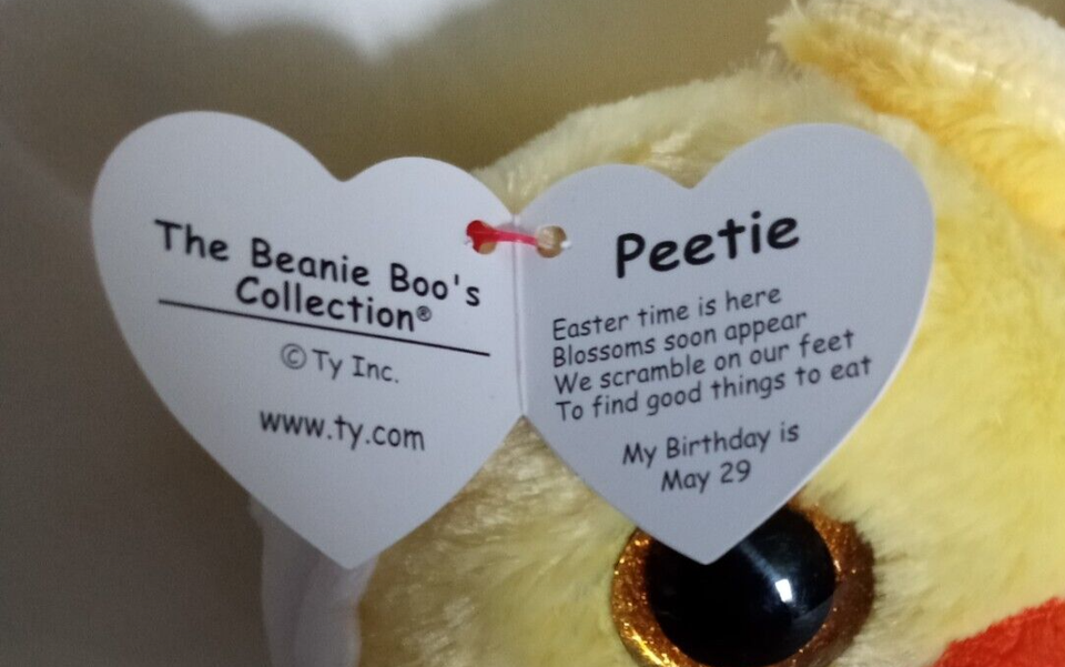 TY Beanie Boo's Peetie Chick – 15 Cm Oster-Kuscheltier Mit Glubschaugen