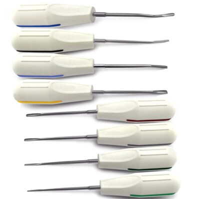 Set Of 8 Root Elevators Oral Surgery Tooth Extracting Extraction Dental