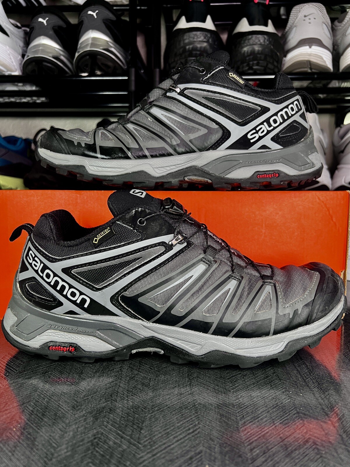 Scarpe da trekking Salomon XA Ultra 3D GORE TEX da uomo nere taglia 9