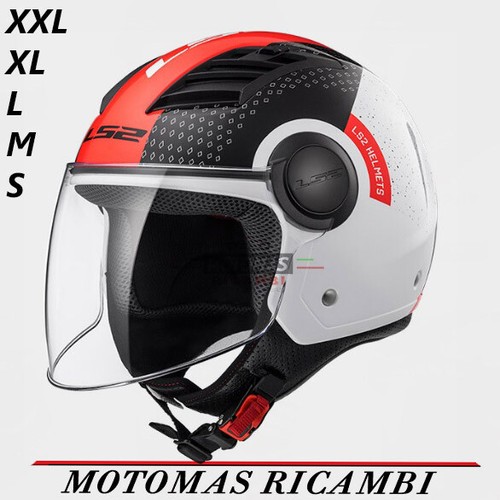 CASCO JET LS2 AIRFLOW OF562 CONDOR visiera lunga per scooter moto omologato  | eBay