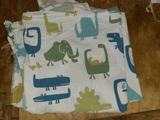 Land of Nod "Prehistoric Animals" Twin Flat Sheet