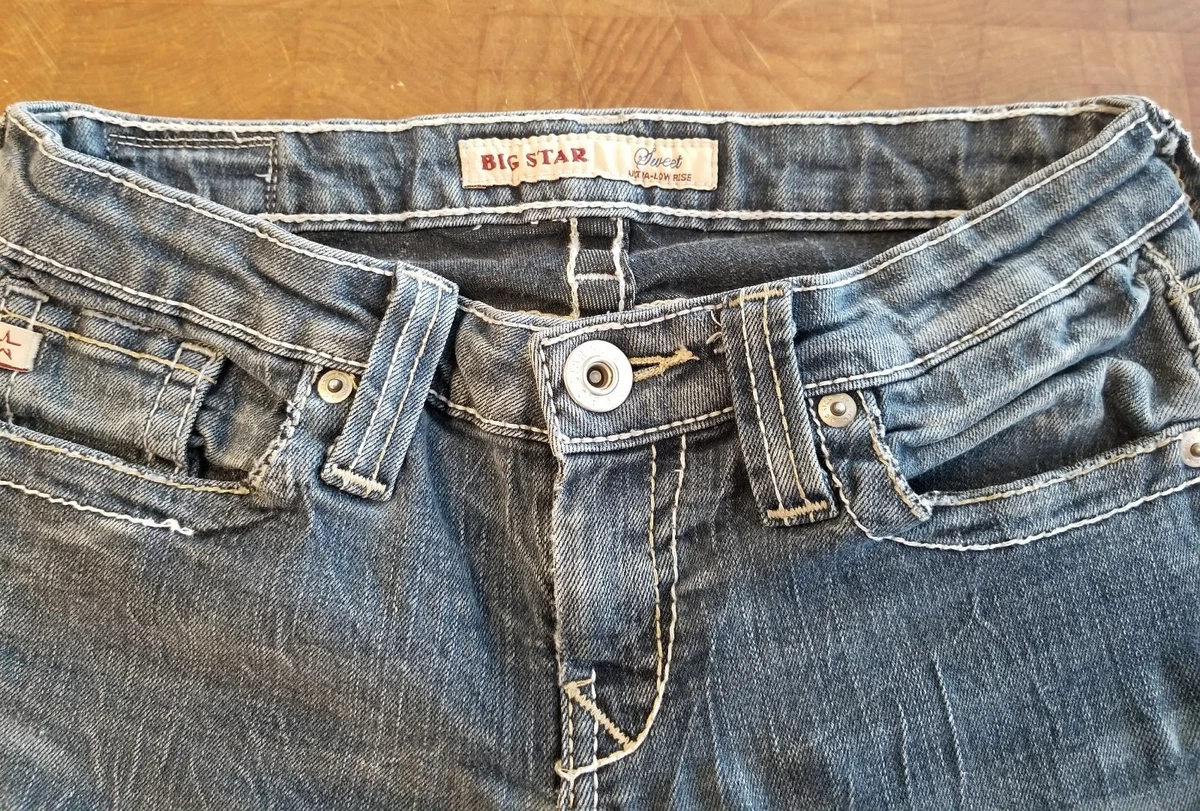 Big Star Sweet Ultra Low Rise Medium Wash Jeans Size 26R eBay