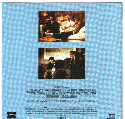 CD SLEEPLESS IN SEATTLE OST Celine Dion Harry Connick JR Louis Armstrong Dr John - Picture 4 of 4