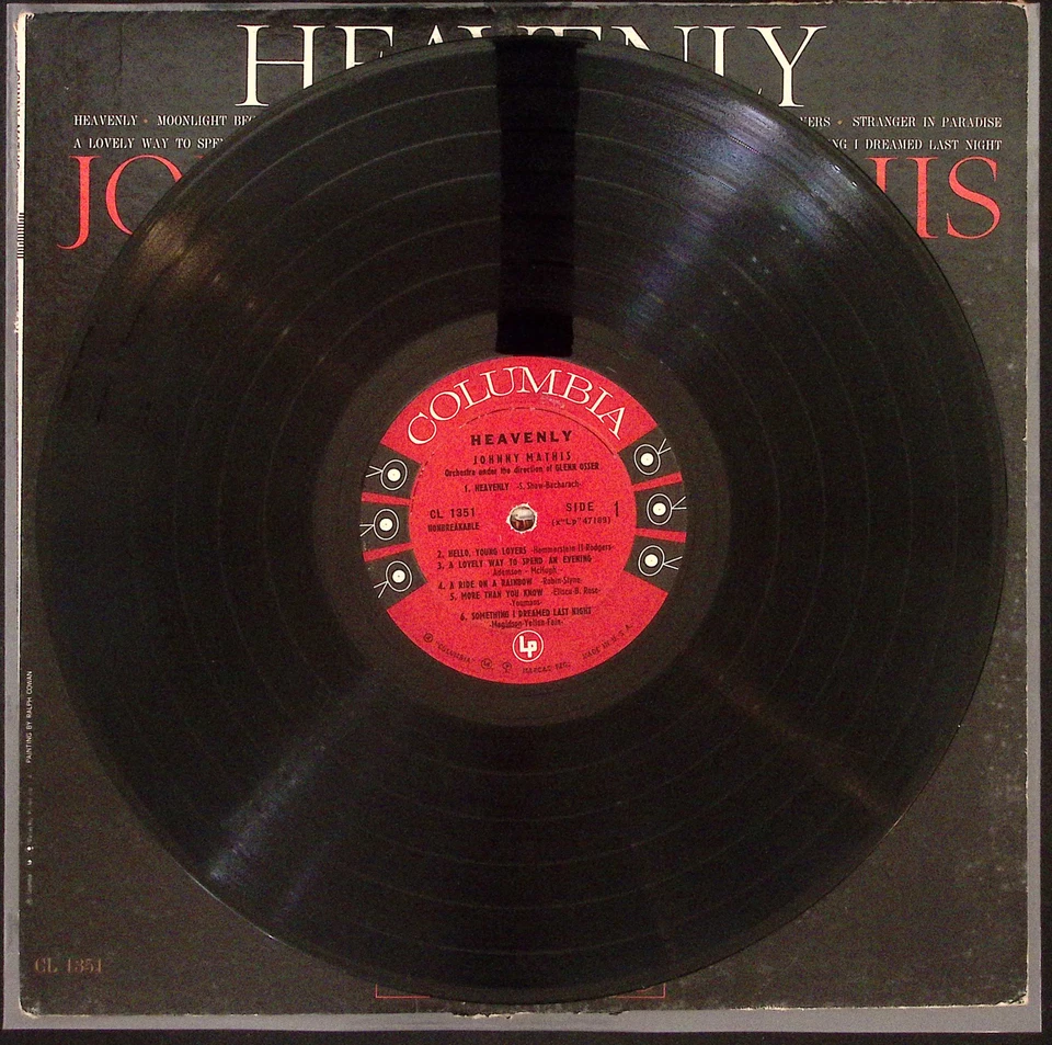 JOHNNY MATHIS HEVENLY COLUMBIA RECORDS VINYL LP 171-37 - Image 3 of 4