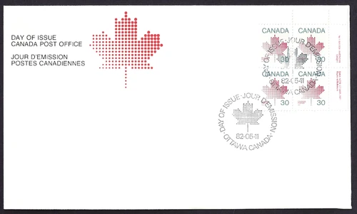 🍁Canada   #923 URpb    "MAPLE LEAF"     Brand New 1982  First Day Cover