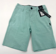 O'Neill Hybrid Shorts Youth Boys 8 Slim Stretch HyperDry Golf Hiking Seafoam NEW