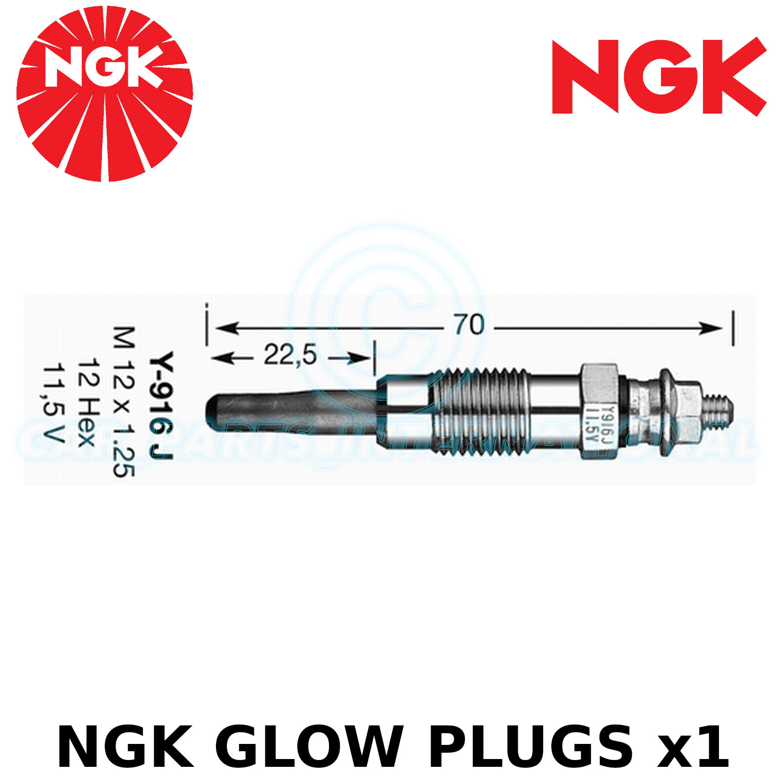 NGK Glow Plug - For Mercedes-Benz T1 601 Bus 210 D 2.8 1988-96