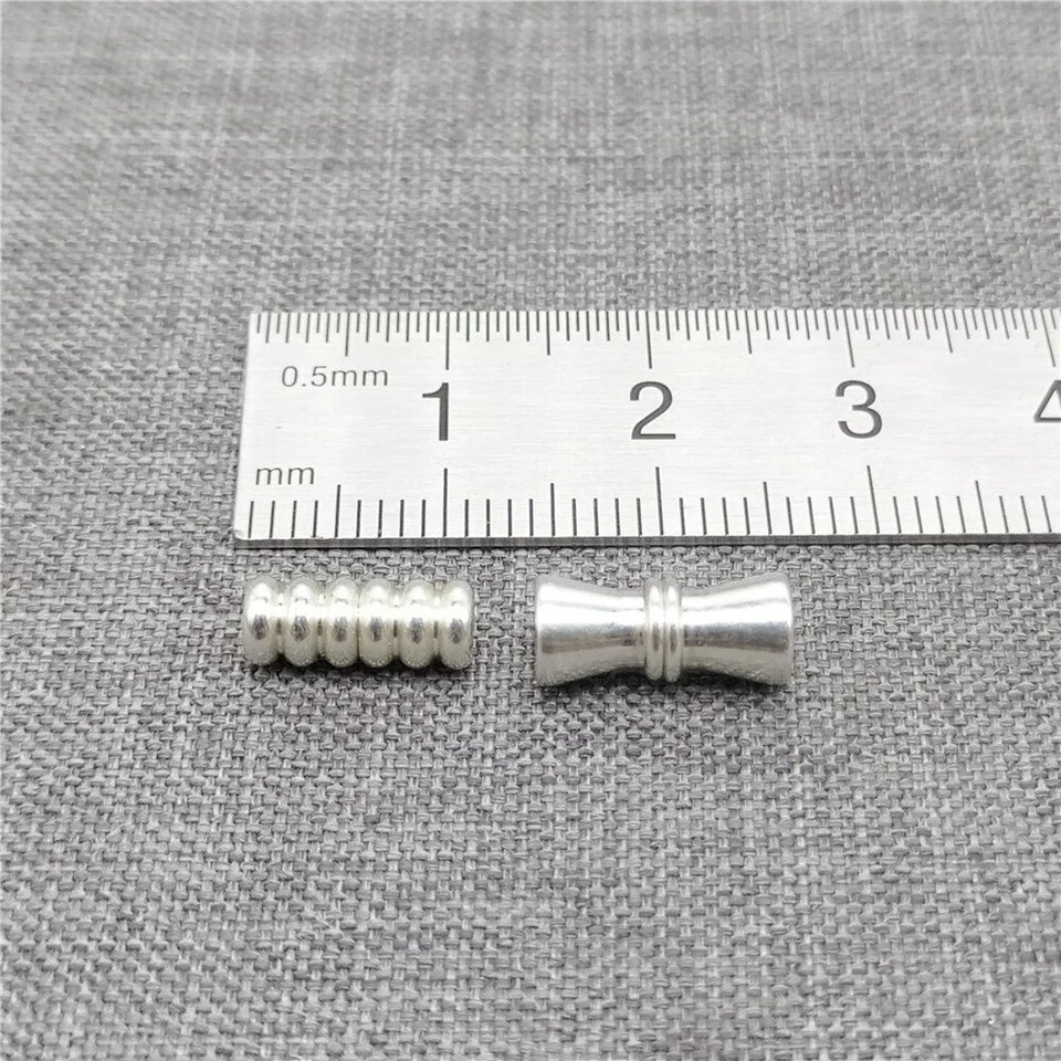 2pcs of 925 Sterling Silver Barrel Screw Clasps for Bracelet Necklace - Image 2 of 4