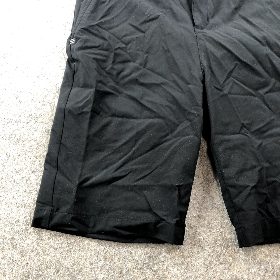 Adidas Shorts Boys Large Black Solid Pocket Golf Outdoors 10" Inseam Youth - Image 2 of 4