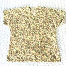 Nursing Scrubs Top Scrub Medium Hice Christmas Candy Canes Large Pockets