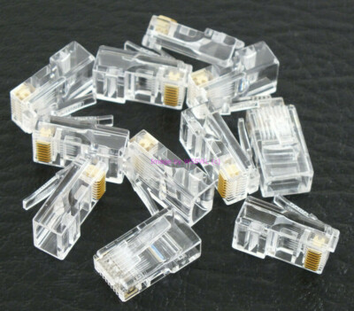 25 Pcs 8P8C RJ45 Modular Network Plug Cat Cable - Quick Ship From Central USA