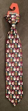 NEW American Greetings CLIP ON TIE Boys 14" CHRISTMAS Santa necktie HOLIDAY