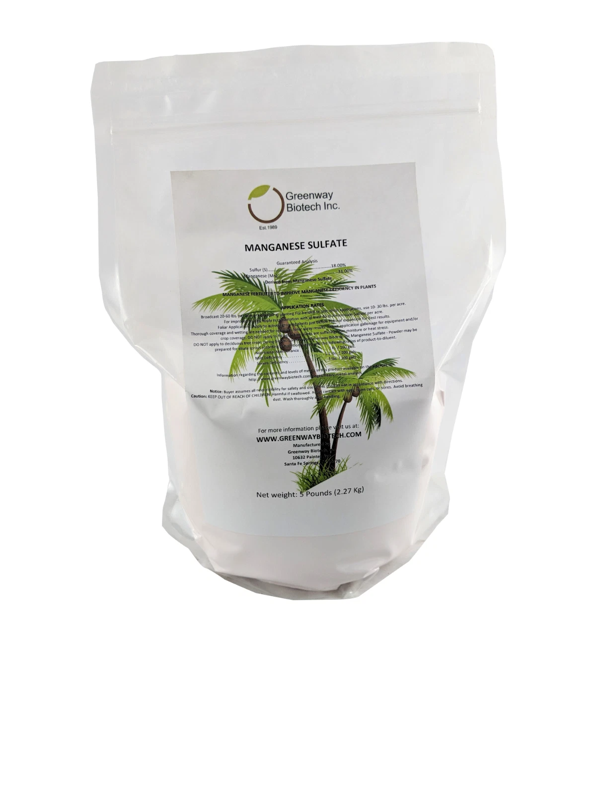 Greenway Biotech Manganese Sulfate Monohydrate Fertilizer