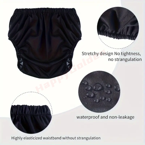 1Pack Adult Incontinence Reusable Diapers Covers Breathable TPU Coated Fabric - Picture 9 of 19