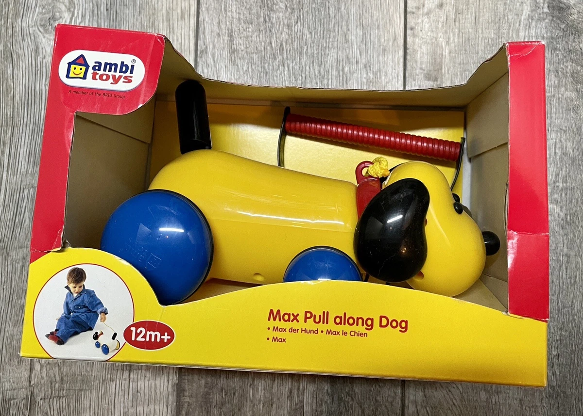 Ambi Toys Max Pull Along Dog 2003 Sweden Brio Vintage Looking