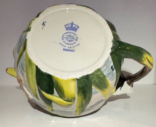 Rare Staffordshire Ceramics Hand Painted MALLARD Teapot England - Picture 7 of 8