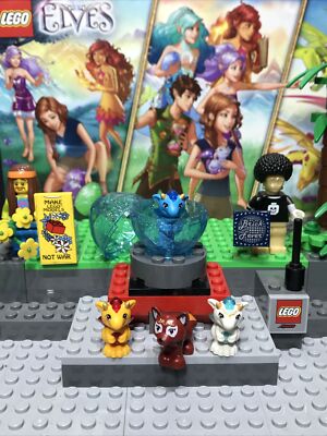 Lego Elves Mini Figuren Sammlung X3 Drachenbabys, Flammenfuchs & Drachenei