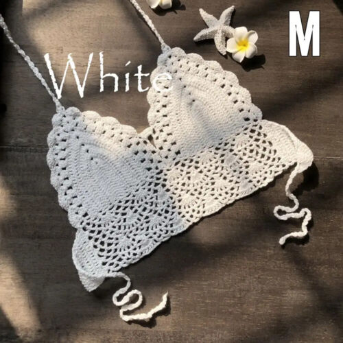 Holiday Halter Neck Vest Beachwear Knit Bralette Bra Boho Beach Camisoles Bikini - 第 29/29 張圖片
