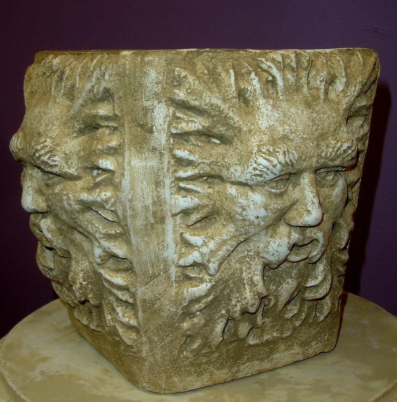 Green Man Vase Sculpture Home Garden Urn Art Statue 