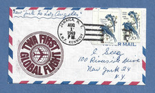 TWA JAMAICA NY TO LOS ANGELES AUG 1,1969  FIRST FLIGHT