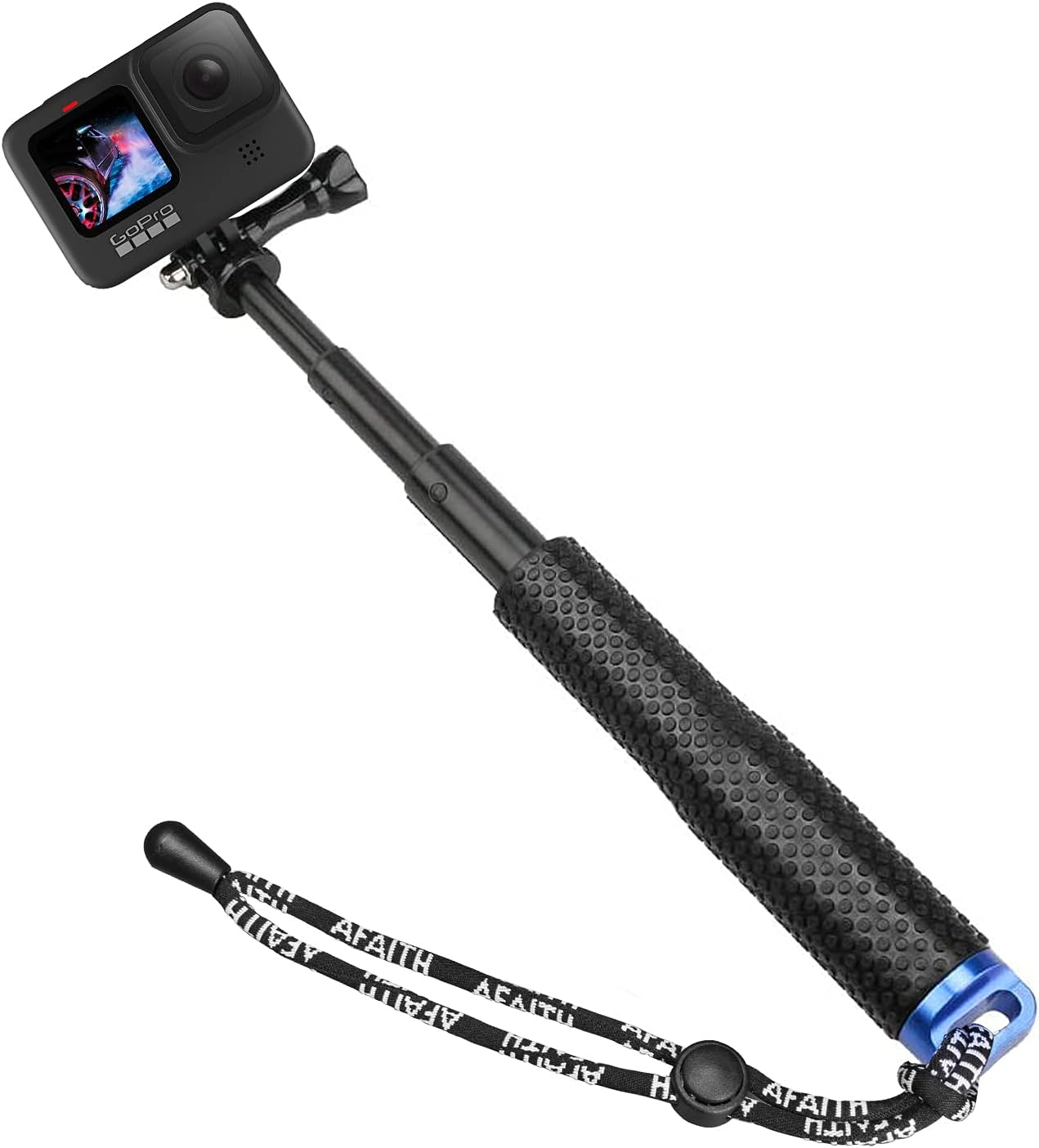 AFAITH Waterproof Aluminum Hand Grip Selfie Stick, Extendable Handheld Monopod T