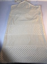 Old Navy Crochet Halter Dress XL Ivory Boho Beach Cottagecore