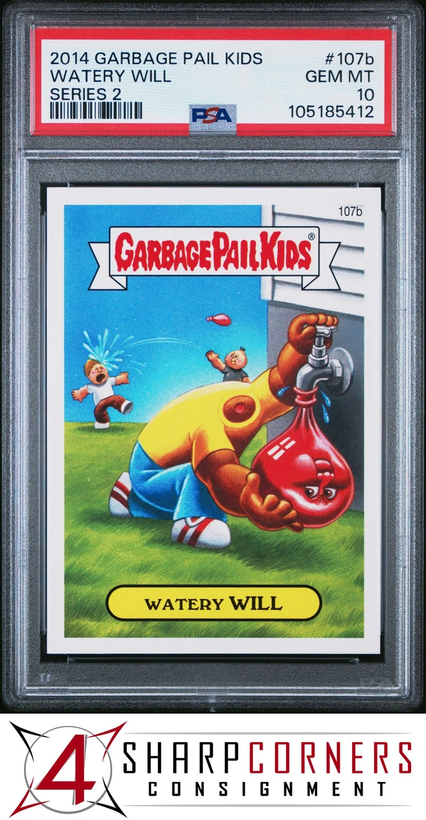 2014 Topps 2013 Garbage Pail Kids Series 2 #107b Watery Will front