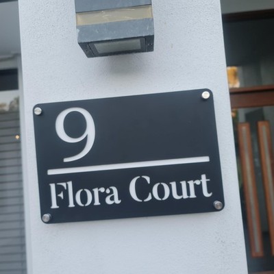 Custom Two Layer Acrylic House Sign   Personalised Outdoor Address Plaque