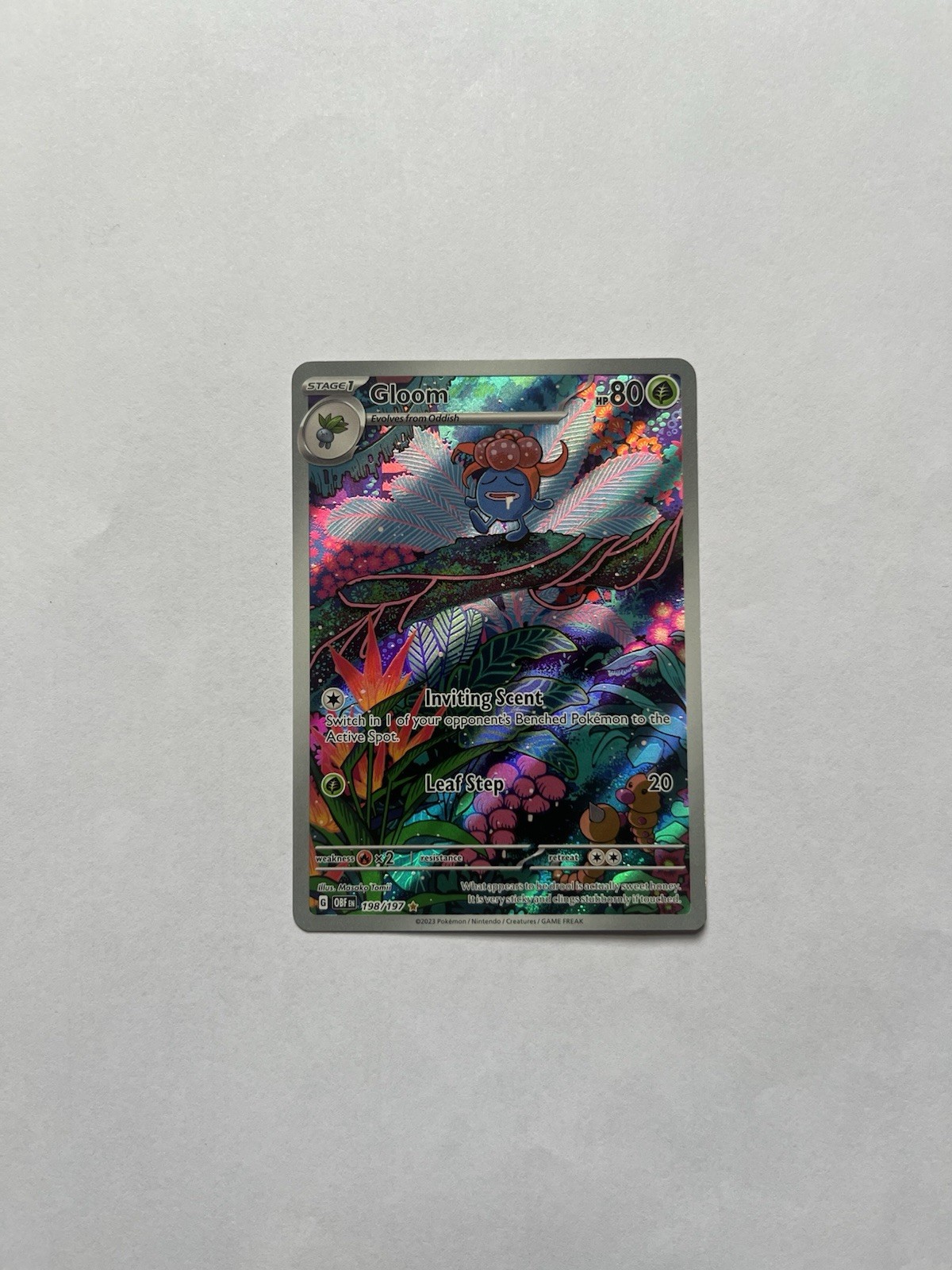 Pokémon TCG Gloom Holo Card Sv03: Obsidian Flames 198/197 - NM Condition