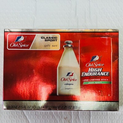 Vintage Old Spice Classic Gift Set Cologne 2.5 oz & Deodorant 2.25 oz Box Wear