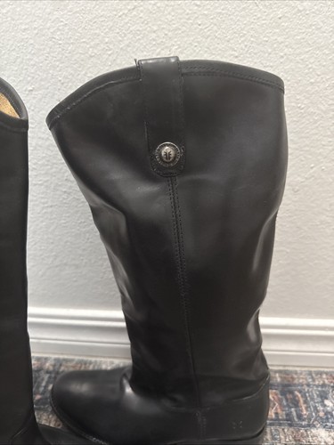 Schwarz neu mit Karton Frye Melissa Damengröße 8 schwarze Lederstiefel neu - Bild 3 von 8