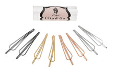 Metal Drop Bobby Pin Clip  Go 8-Pack - Gunmetal/Silver/Gold/Rose