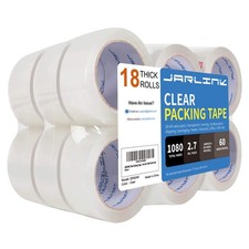 Clear Packing Tape 18 Rolls , Heavy Duty Packaging Tape for Shipping Packagi...
