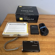 Nikon Coolpix S51 Digital Camera Black Tested With Charger And Box