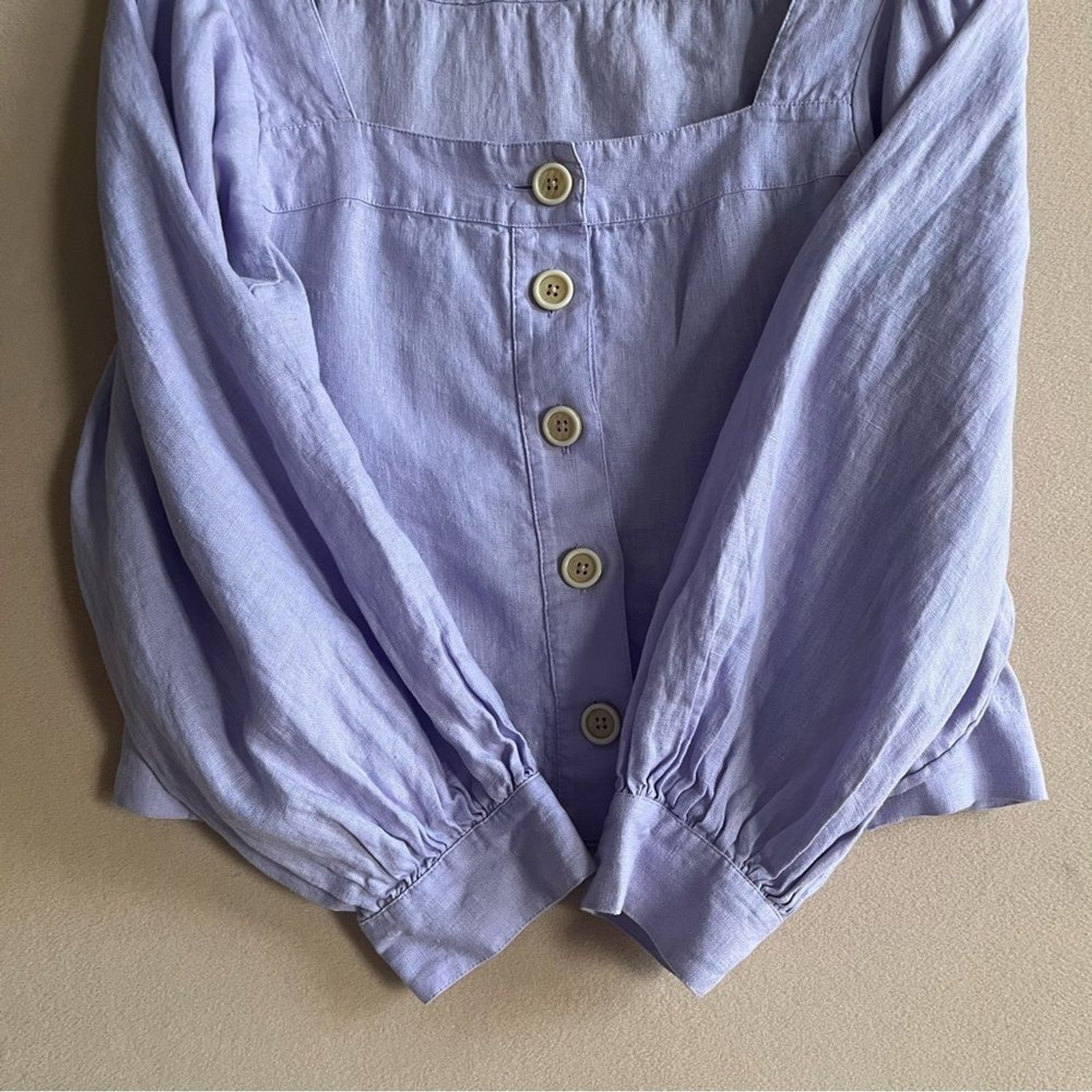 JCrew Levander Squareneck Button-Front Linen Top … - image 10